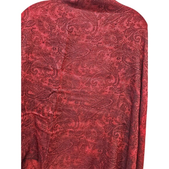 Womens Cashmere Silk Pashmina Red Paisley Scarf Wrap Shawl Stole Fringe 68x26 - Picture 11 of 16
